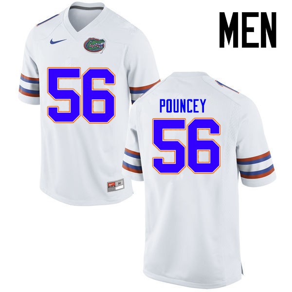 Florida Gators Men #56 Maurkice Pouncey College Football Jersey White
